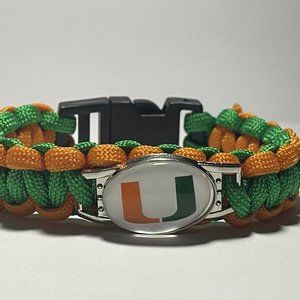 Miami Hurricanes NCAA Paracord Bracelet NEW